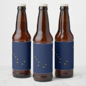 Dynamische Alaska State Flag Graphic op a Bier Etiket (Flessen)