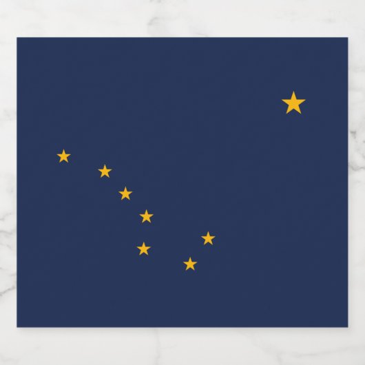 Dynamische Alaska State Flag Graphic op a Bier Etiket (Enkel label)