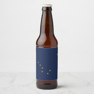 Dynamische Alaska State Flag Graphic op a Bier Etiket