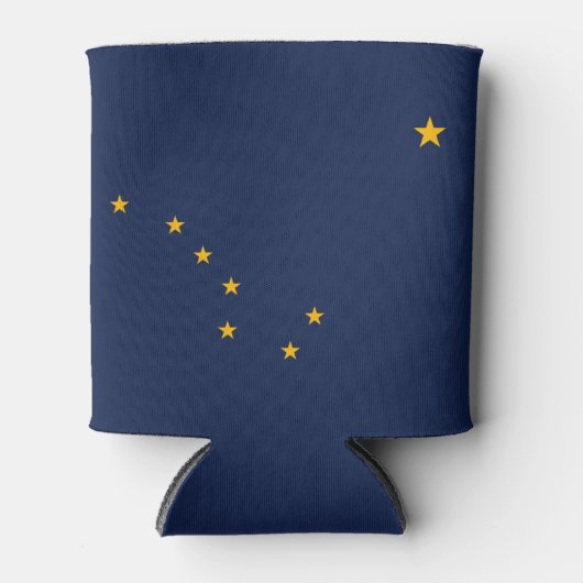 Dynamische Alaska State Flag Graphic op a Blikjeskoeler (Voorkant)