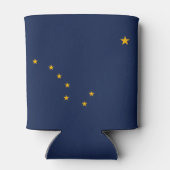 Dynamische Alaska State Flag Graphic op a Blikjeskoeler (Achterkant)