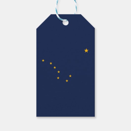 Dynamische Alaska State Flag Graphic op a Cadeaulabel (Voorkant)