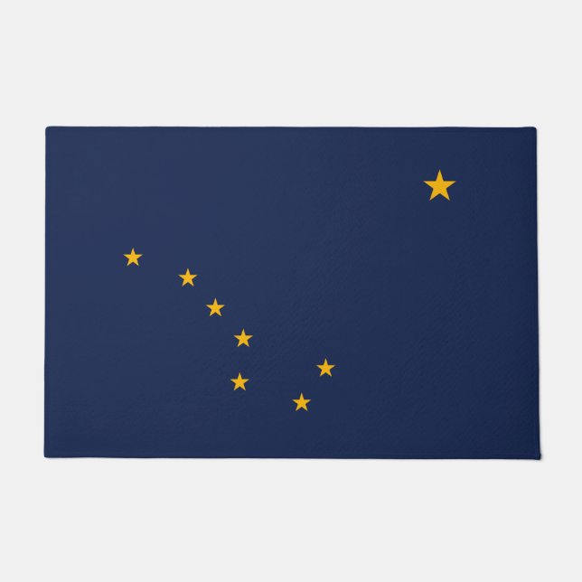 Dynamische Alaska State Flag Graphic op a Deurmat (Voorkant)