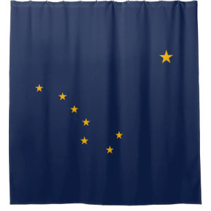 Dynamische Alaska State Flag Graphic op a Douchegordijn
