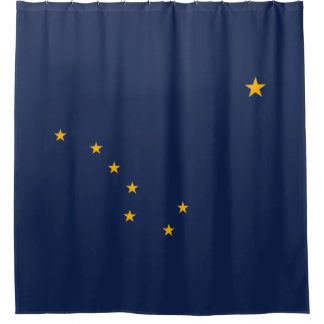 Dynamische Alaska State Flag Graphic op a Douchegordijn