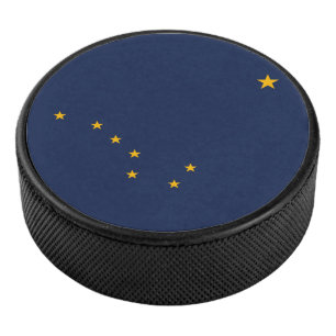 Dynamische Alaska State Flag Graphic op a Hockey Puck
