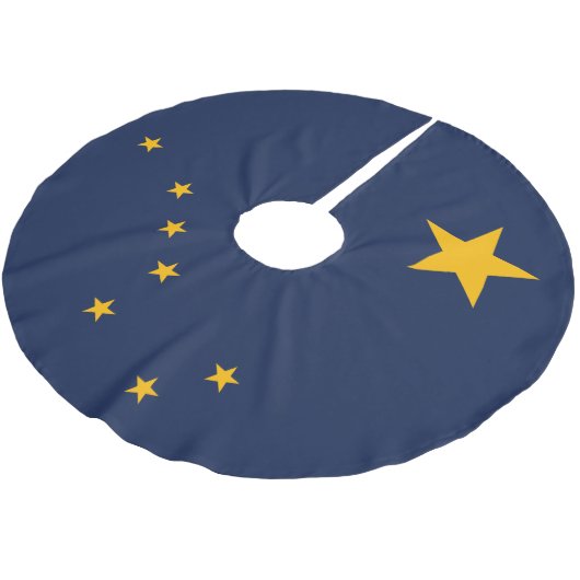 Dynamische Alaska State Flag Graphic op a Kerstboom Rok (Gekanteld)