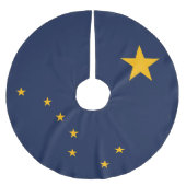 Dynamische Alaska State Flag Graphic op a Kerstboom Rok (Voorkant)
