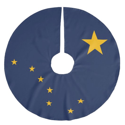 Dynamische Alaska State Flag Graphic op a Kerstboom Rok (Voorkant)