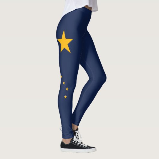 Dynamische Alaska State Flag Graphic op a Leggings (Rechts)