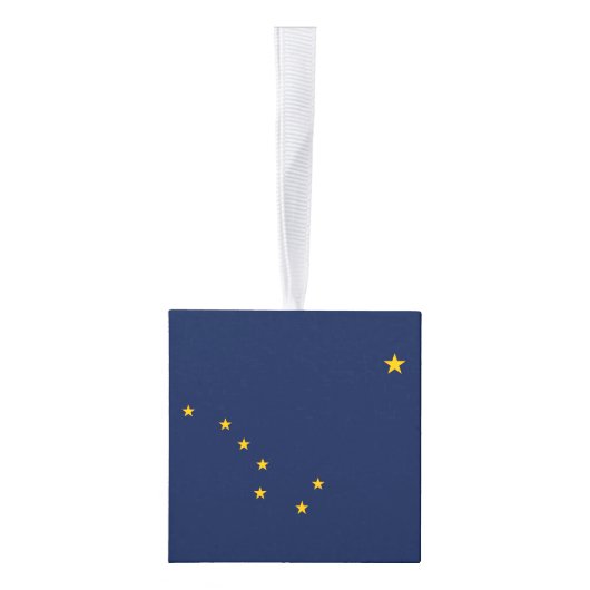 Dynamische Alaska State Flag Graphic op a Ornament (Rechts)
