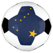 Dynamische Alaska State Flag Graphic op a Voetbal (Gedraaid)