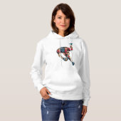 Dynamische Amerikaanse Football Player Touchdown Hoodie (Voorkant volledig)