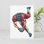 Dynamische Amerikaanse Football Player Touchdown Kaart