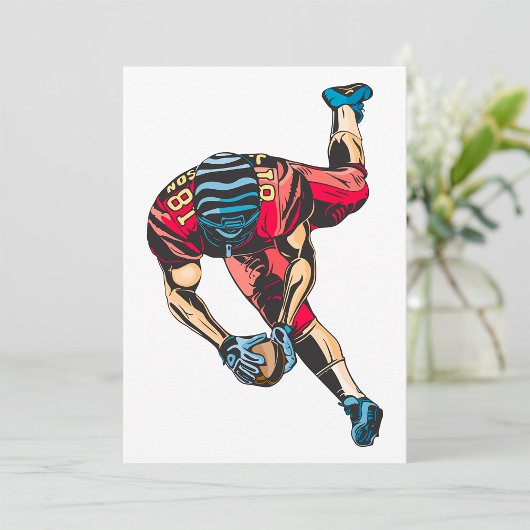 Dynamische Amerikaanse Football Player Touchdown Kaart