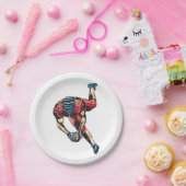 Dynamische Amerikaanse Football Player Touchdown Papieren Bordje (Feest)