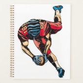 Dynamische Amerikaanse Football Player Touchdown Planner (Voorkant)