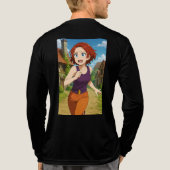 Dynamische Anime-actie en avontuur Tri-Blend Shirt (Achterkant volledig)