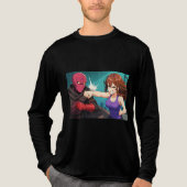 Dynamische Anime-actie en avontuur Tri-Blend Shirt (Voorkant volledig)