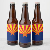 Dynamische Arizona State Flag Graphic op a Bier Etiket (Flessen)