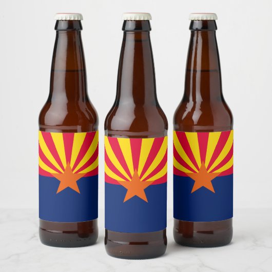 Dynamische Arizona State Flag Graphic op a Bier Etiket (Flessen)