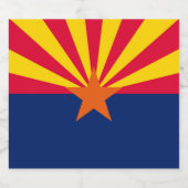 Dynamische Arizona State Flag Graphic op a Bier Etiket (Enkel label)
