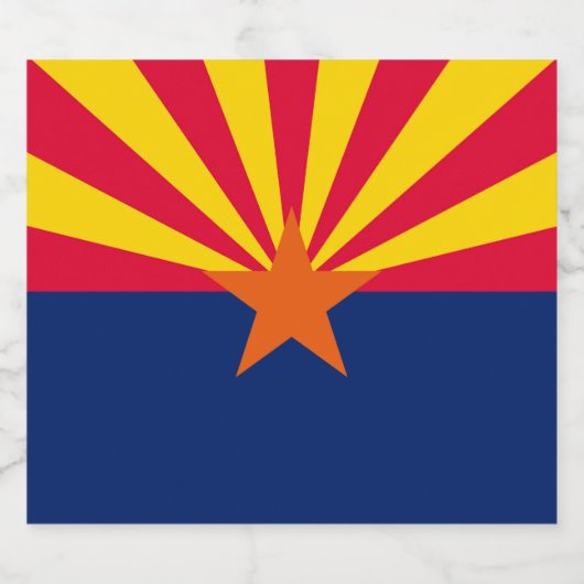 Dynamische Arizona State Flag Graphic op a Bier Etiket (Enkel label)