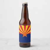 Dynamische Arizona State Flag Graphic op a Bier Etiket (Voorkant)