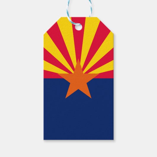 Dynamische Arizona State Flag Graphic op a Cadeaulabel (Voorkant)