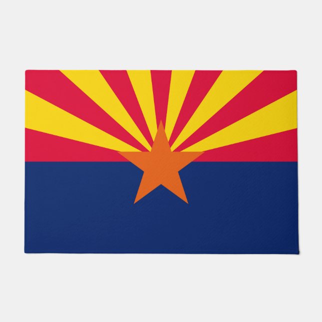 Dynamische Arizona State Flag Graphic op a Deurmat (Voorkant)
