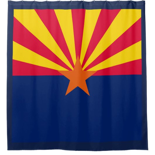 Dynamische Arizona State Flag Graphic op a Douchegordijn (Voorkant)