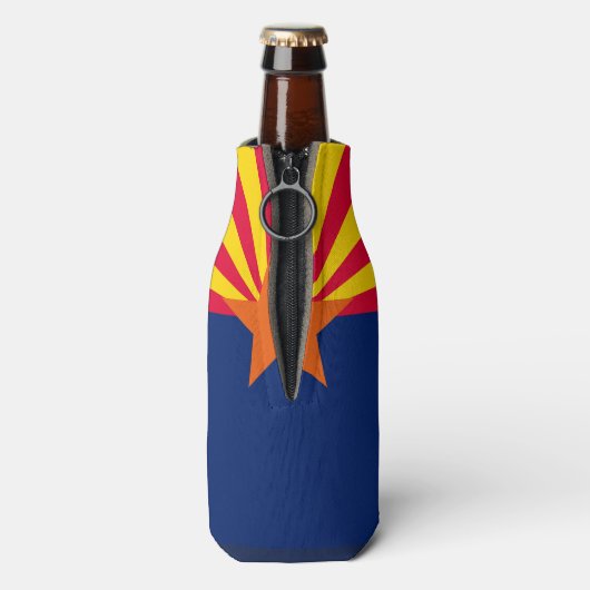 Dynamische Arizona State Flag Graphic op a Flesjeskoeler (Fles Achterkant)
