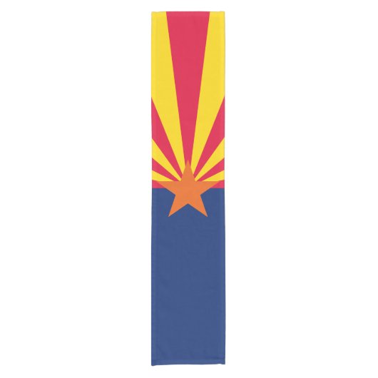 Dynamische Arizona State Flag Graphic op a Korte Tafelloper (Voorkant)