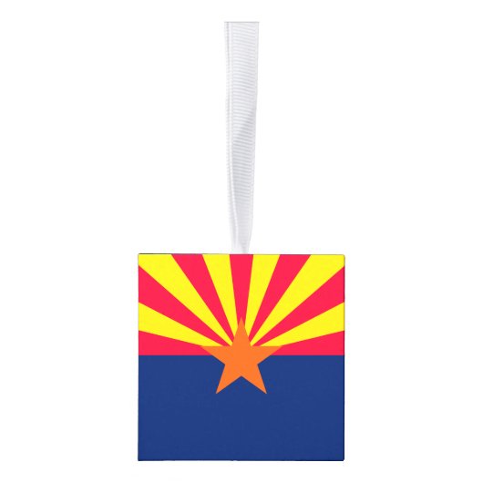 Dynamische Arizona State Flag Graphic op a Kubus Ornament (Rechts)