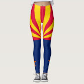 Dynamische Arizona State Flag Graphic op a Leggings (Voorkant)