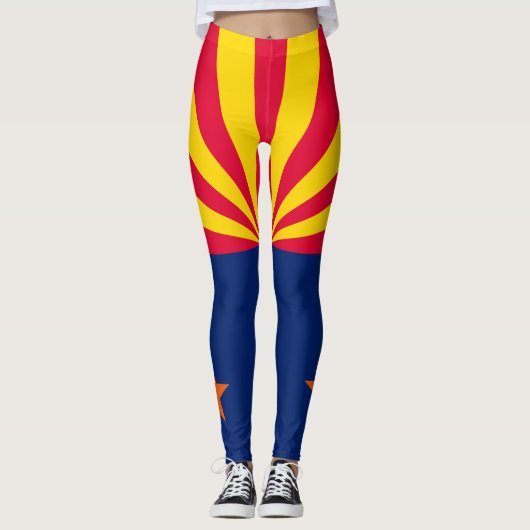 Dynamische Arizona State Flag Graphic op a Leggings (Voorkant)