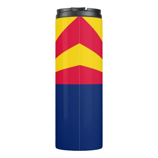 Dynamische Arizona State Flag Graphic op a Thermosbeker (Achterkant)