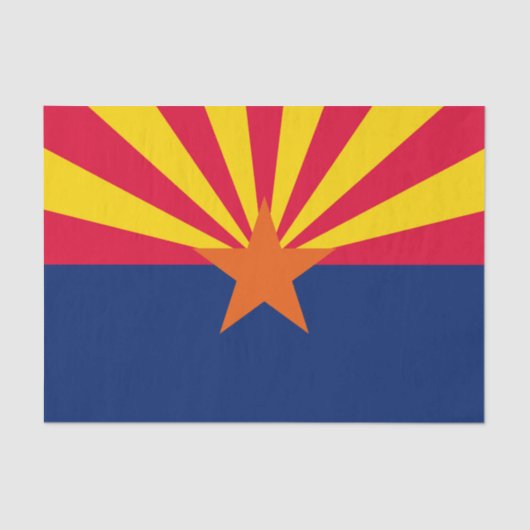 Dynamische Arizona State Flag Graphic op a Tissuepapier (Voorkant)