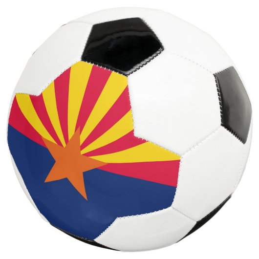 Dynamische Arizona State Flag Graphic op a Voetbal (Drie kwart)