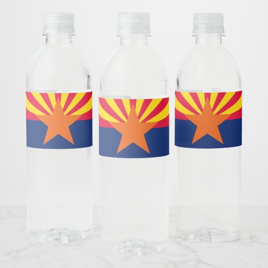 Dynamische Arizona State Flag Graphic op a Waterfles Etiket (Flessen)