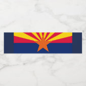 Dynamische Arizona State Flag Graphic op a Waterfles Etiket (Enkel label)