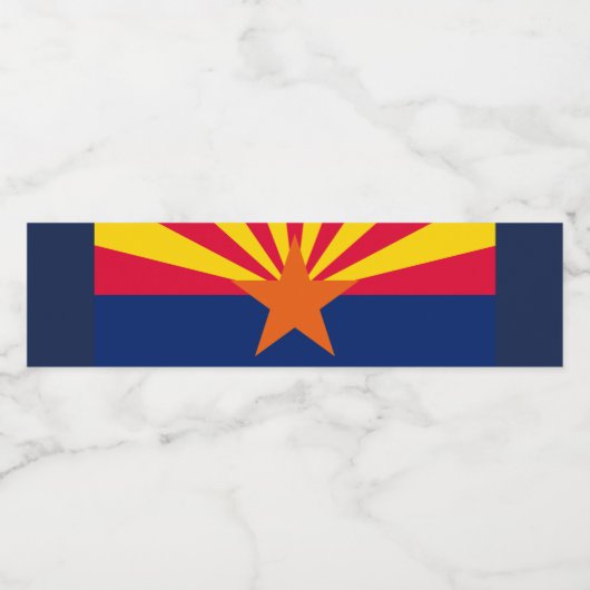 Dynamische Arizona State Flag Graphic op a Waterfles Etiket (Enkel label)