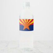 Dynamische Arizona State Flag Graphic op a Waterfles Etiket (Voorkant)