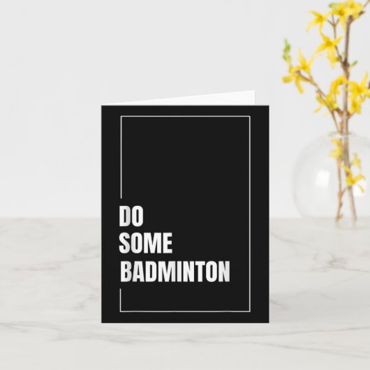 Dynamische Badminton Shuttle Racket Sport Play Cha Kaart (Gele Bloem)