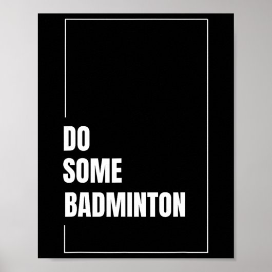 Dynamische Badminton Shuttle Racket Sport Play Cha Poster (Voorkant)