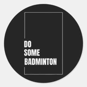 Dynamische Badminton Shuttle Racket Sport Play Cha Ronde Sticker