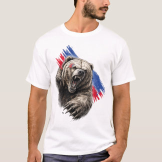 Dynamische berenschilderijspat – Artistieke natuur T-shirt
