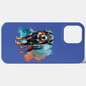 Dynamische Berner Hondeninkt Tekening Waterverf Sp Case-Mate iPhone Case (Achterkant (horizontaal))