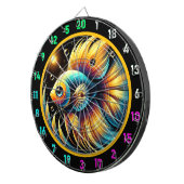 Dynamische Betta Dartboard Wall Art Dartbord (Voorkant Rechts)