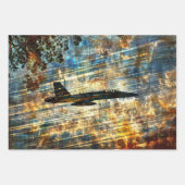 Dynamische Blauwe Engelen Aviation Decoupage Inpakpapier Vel (Voorkant 2)